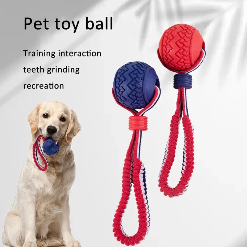 Interactive Dog Toy Ball Teether Rope Chewing Training